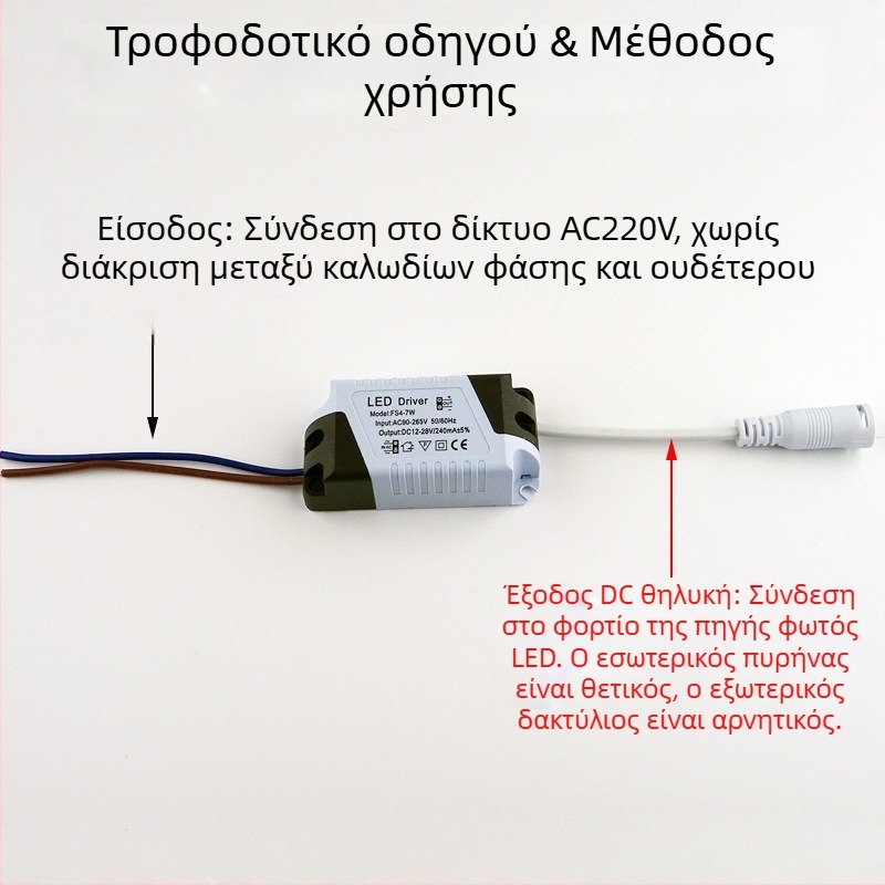 Τροφοδοτικό LED πάνελ με συνεχές ρεύμα, 8-18W, 12W, 24W, ευρύ φάσμα εισόδου, μη απομονωμένο, υπερ-λεπτό τροφοδοτικό για πάνελ οροφής με DC θηλυκό συνδετήρα