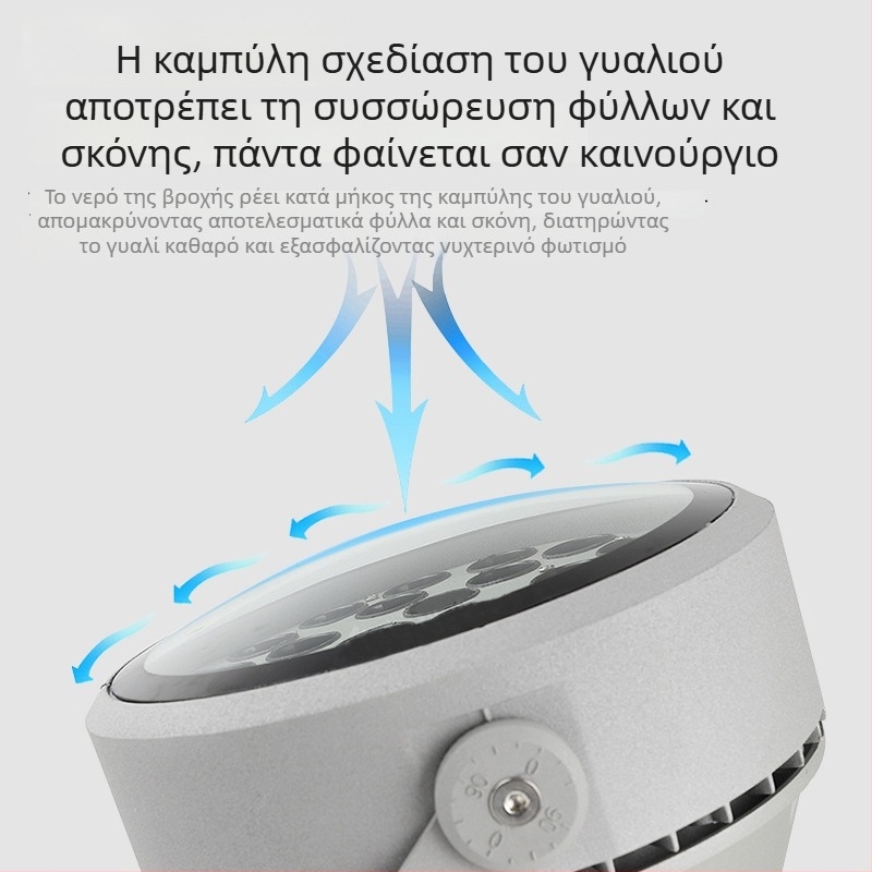 Εξωτερικό ανθεκτικό στο νερό LED φως για δέντρο με προβολή τόξου, κυκλικό προβολέας με αυτοκαθαρισμό, IP65, αλουμινένιο γκρι περίβλημα, 36 LED, 12–54W, γωνία δέσμης 45°, μοντέλο JSL-1081