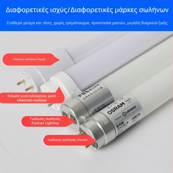 LED γραμμικό φως με αδιάβροχο, ανθεκτικό στη σκόνη και εκρηξιο‑ανθεκτικό περίβλημα – σετ στήριξης για T8 με μονό ή διπλό σωλήνα