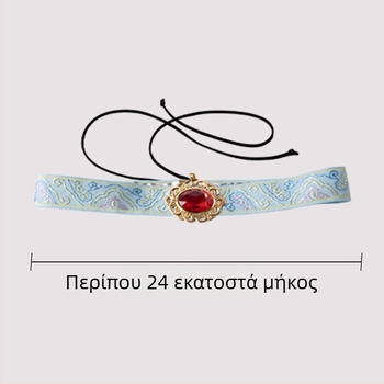 Παιδικό λαστιχάκι μαλλιών σε αρχαϊκό κινεζικό στυλ με διακόσμηση στο μέτωπο – αξεσουάρ για αγόρια