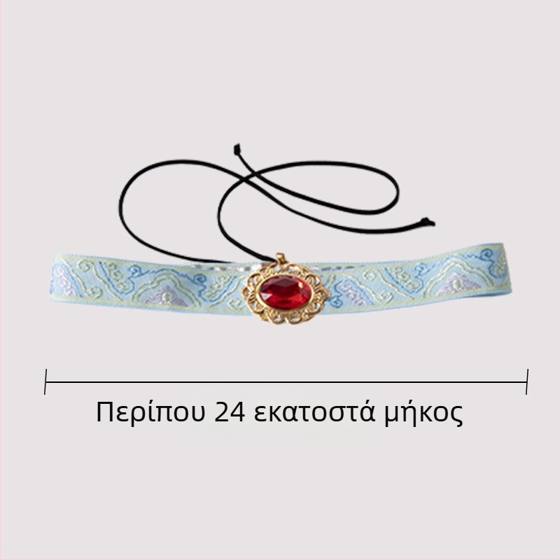 Παιδικό λαστιχάκι μαλλιών σε αρχαϊκό κινεζικό στυλ με διακόσμηση στο μέτωπο – αξεσουάρ για αγόρια