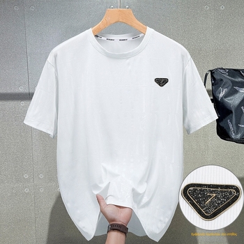 Ανδρικό κοντομάνικο T-shirt, σε μέγεθος plus, χαλαρή γραμμή, στρογγυλός λαιμός, καθημερινό καλοκαιρινό τοπ