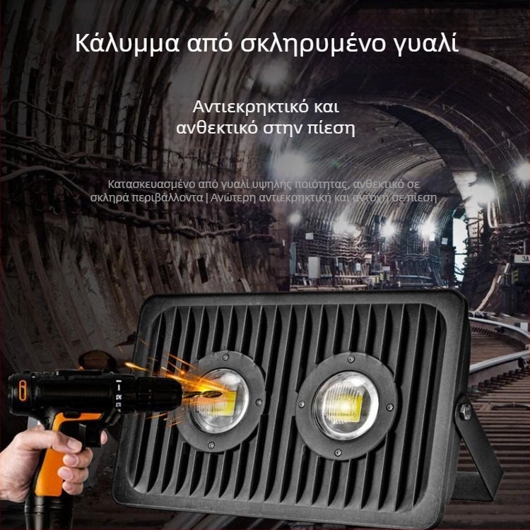 LED προβολείς τούνελ για πάρκα, πλατείες και γήπεδα, χαμηλής τάσης 12V/24V, φωτισμός ανθεκτικός σε εκρήξεις για εργοστάσια και αποθήκες
