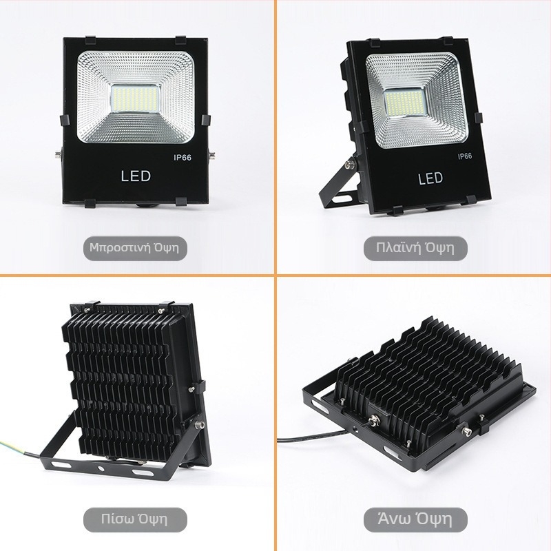 LED εξωτερικός προβολέας IP66, αδιάβροχος, αντιεκρηκτικός, φωτιστικό προβολής υψηλής φωτεινότητας για διαφήμιση