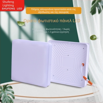 LED πάνελ χωρίς πλαίσιο, επιφανειακά τοποθετούμενο downlight οροφής — κυκλικό ή τετράγωνο