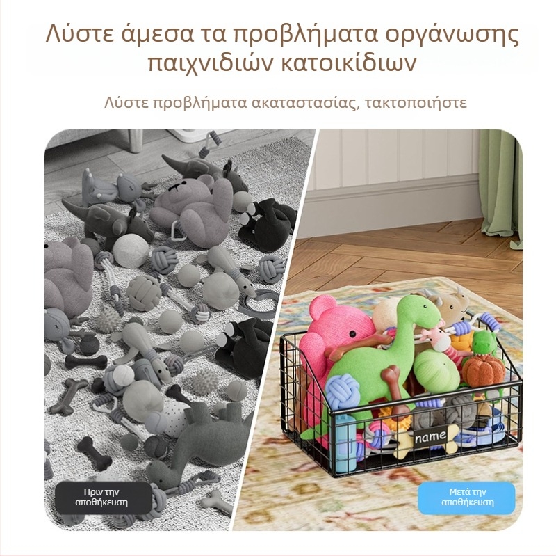 Αναδιπλούμενο καλάθι αποθήκευσης παιχνιδιών κατοικίδιων, μεγάλης χωρητικότητας, για παιχνίδια σκύλων και άλλες προμήθειες κατοικίδιων