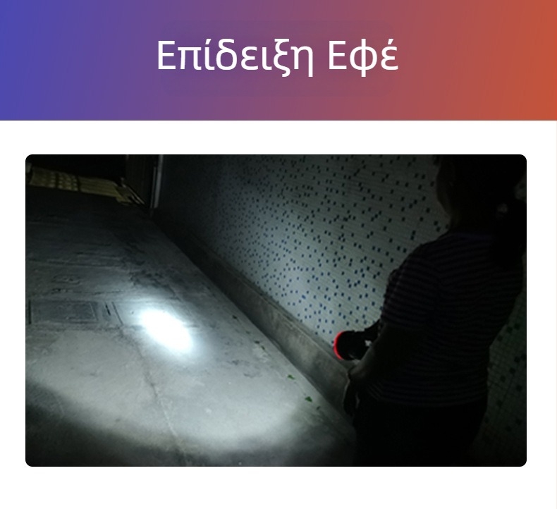 LED φορητός προβολέας με ενσωματωμένη φόρτιση, κατάλληλος για οικιακές έκτακτες ανάγκες και εξωτερική χρήση, μακρά διάρκεια λειτουργίας