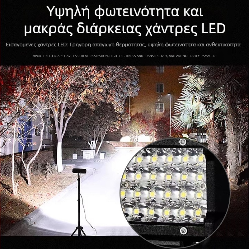 LED φωτιστικό εργασίας 4 ιντσών, 4 σειρές, 72W, για οχήματα εκτός δρόμου