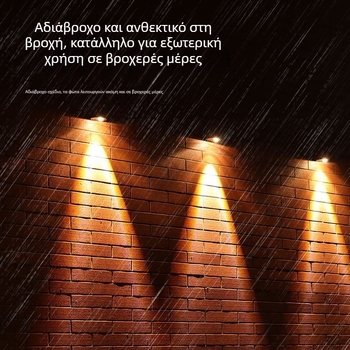 Νέο εξωτερικό αδιάβροχο τοίχικο φως για βίλα – φωτιστικό τοίχου εξωτερικού χώρου, διακόσμηση αυλής, μπαλκονιού και διαδρόμου – προβολέας μονής κεφαλής