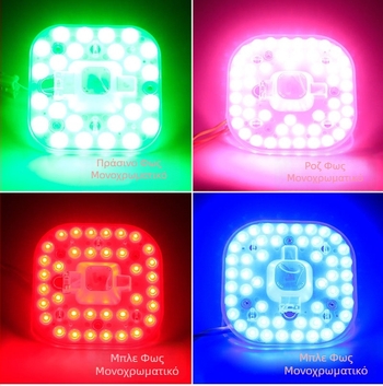 LED οροφής φωτιστικό με μαγνητικό μονάδα για αντικατάσταση χρωματικού πυρήνα – τετράγωνο ή κυκλικό, κατάλληλο για υπνοδωμάτιο, μπαλκόνι, σαλόνι