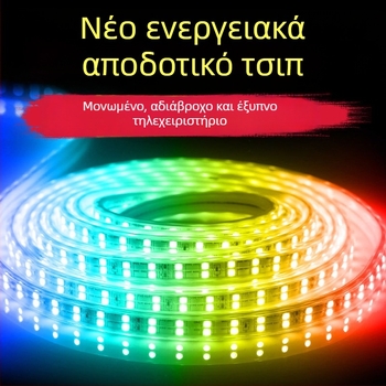 LED νέον λωρίδα για οικιακή χρήση, τηλεχειριστήριο, πολύχρωμη, αδιάβροχη, RGB, 220V, αλλαγή χρώματος, για οροφή σαλονιού και εξωτερικούς χώρους