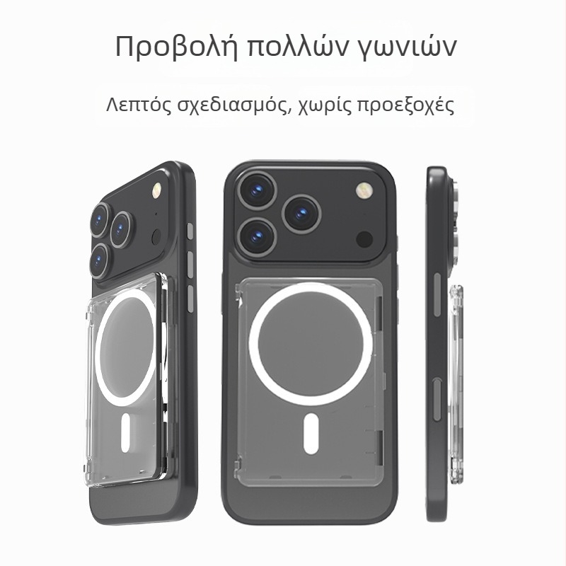Μαγνητική αυτοκόλλητη θήκη καρτών με διαφανές πίσω, για ταυτότητα, φοιτητική κάρτα και αποθήκευση φωτογραφιών