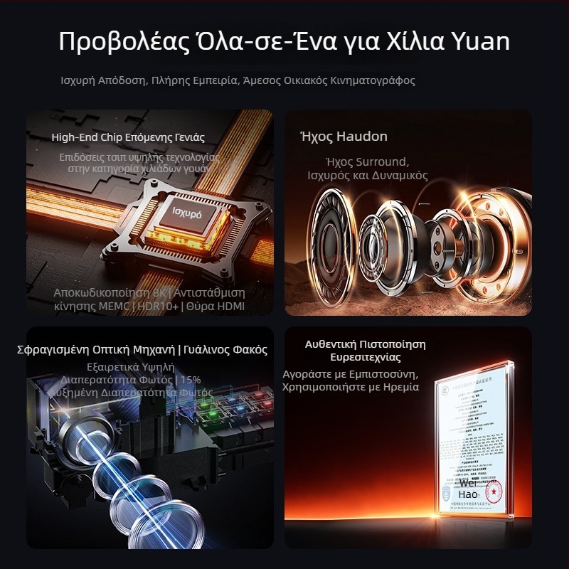 Skyworth Xiaopai 2026 νέος έξυπνος προβολέας για άμεση προβολή σε λευκό τοίχο υπνοδωματίου, προβολή οθόνης από κινητό, υψηλή φωτεινότητα, Ultra HD