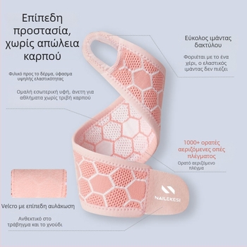 Λεπτή αθλητική λωρίδα καρπού με προστασία τένοντα για τον καρπό, ελαφριά στήριξη γυμναστικής