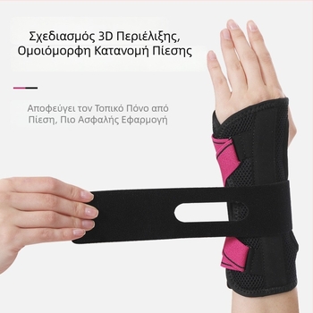 Αεροστεγής νάρθηκας καρπού με μεταλλική πλάκα για σταθεροποίηση της άρθρωσης, υποστηρίζει διαστρέμματα και τραυματισμούς τενόντων, νάρθηκας περιτονίας, προσαρμόσιμος.