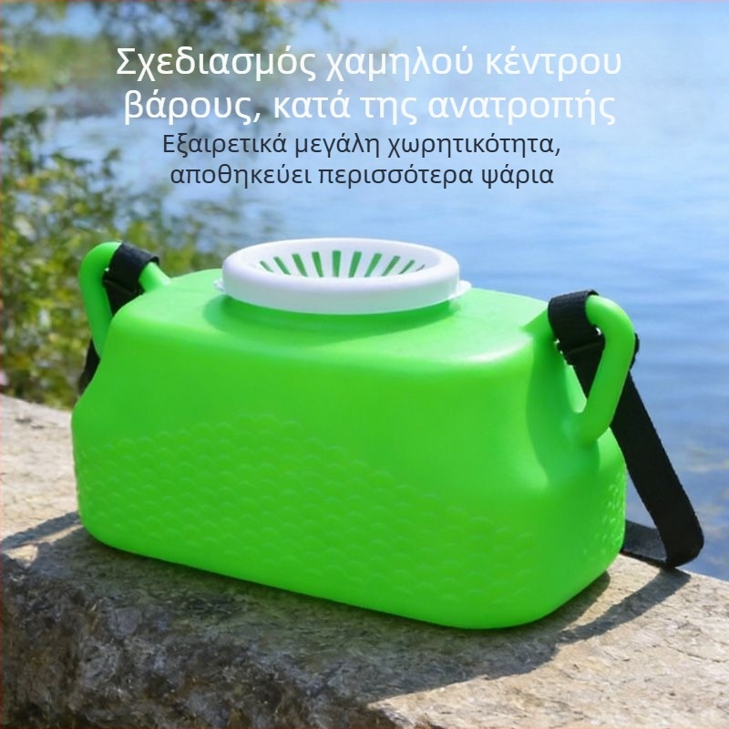 Ενισχυμένο καλάθι ζωντανών ψαριών μεγάλης χωρητικότητας, αυτοκίνητο τοποθετούμενο για εξωτερική χρήση, κουτί μεταφοράς θαλασσινών
