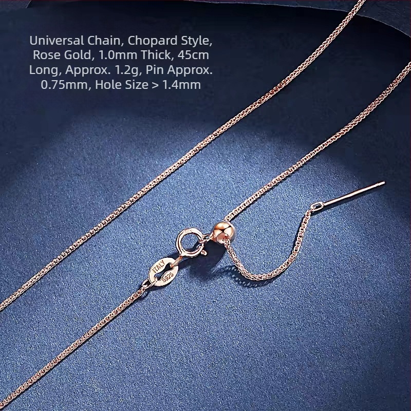 Κολιέ από ασήμι 925 με αλυσίδα τύπου Chopard, κολάριο τύπου κλειστό με DIY μικρού ανοίγματος, αλυσίδα με χάντρες και μαργαριτάρια