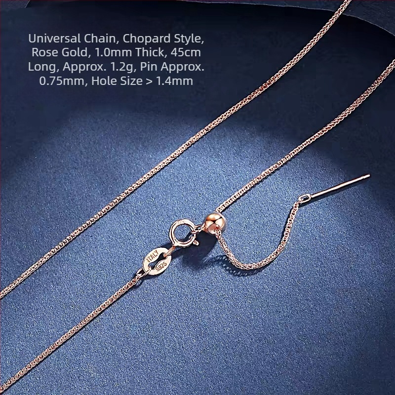 Κολιέ από ασήμι 925 με αλυσίδα τύπου Chopard, κολάριο τύπου κλειστό με DIY μικρού ανοίγματος, αλυσίδα με χάντρες και μαργαριτάρια