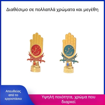 Γυαλισμένο μεταλλικό γλυπτό παλάμης για το σπίτι – μοντέρνο μινιμαλιστικό διακοσμητικό