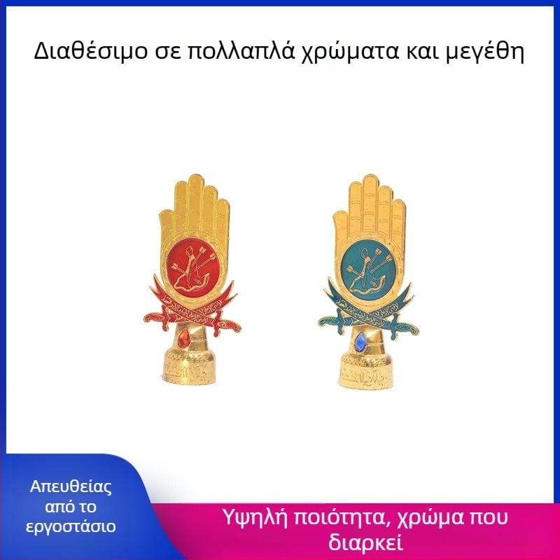 Γυαλισμένο μεταλλικό γλυπτό παλάμης για το σπίτι – μοντέρνο μινιμαλιστικό διακοσμητικό