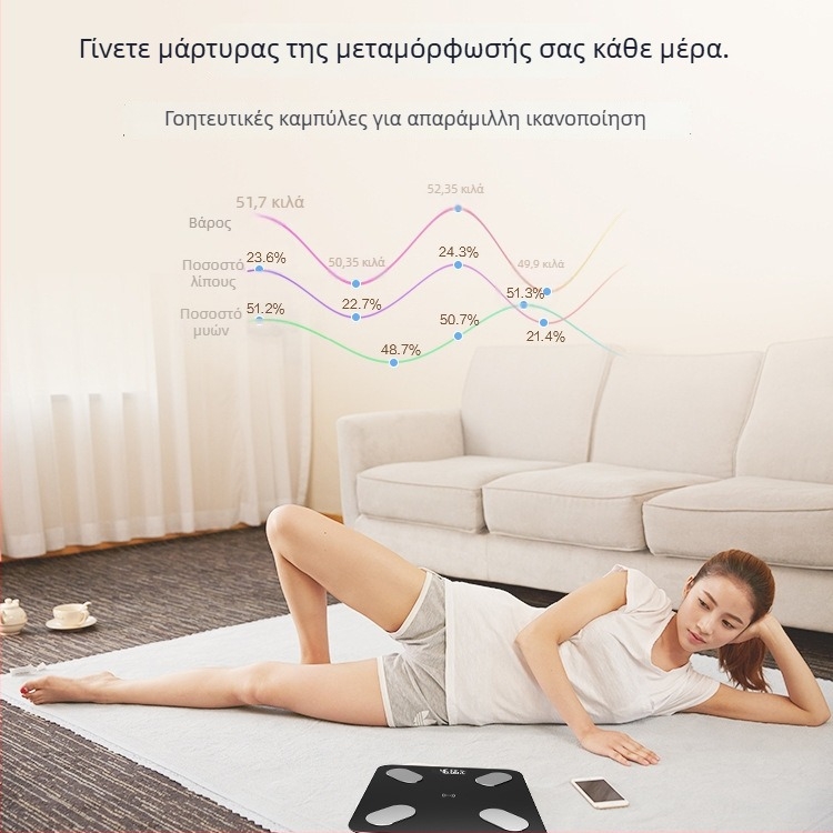 Έξυπνη ζυγαριά σώματος με Bluetooth - Ψηφιακή ζυγαριά για οικιακή χρήση