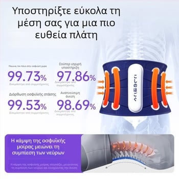 Ιατρική ζώνη οσφυϊκής στήριξης για κήλη του μεσοσπονδύλιου δίσκου, καταπόνηση οσφυϊκών μυών και πόνο στην πλάτη, στήριξη μέσης, unisex