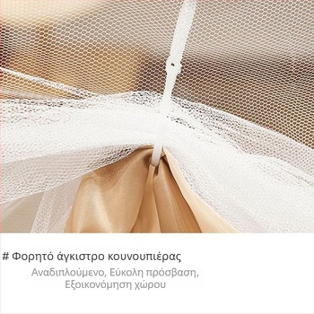 Κουνουπιέρα κρεβατιού σε στιλ Μογγολική Γιούρτα, 2026 Νέο Μοντέλο, Υφασμάτινο σχέδιο κινούμενων σχεδίων, Ευκολία εγκατάστασης