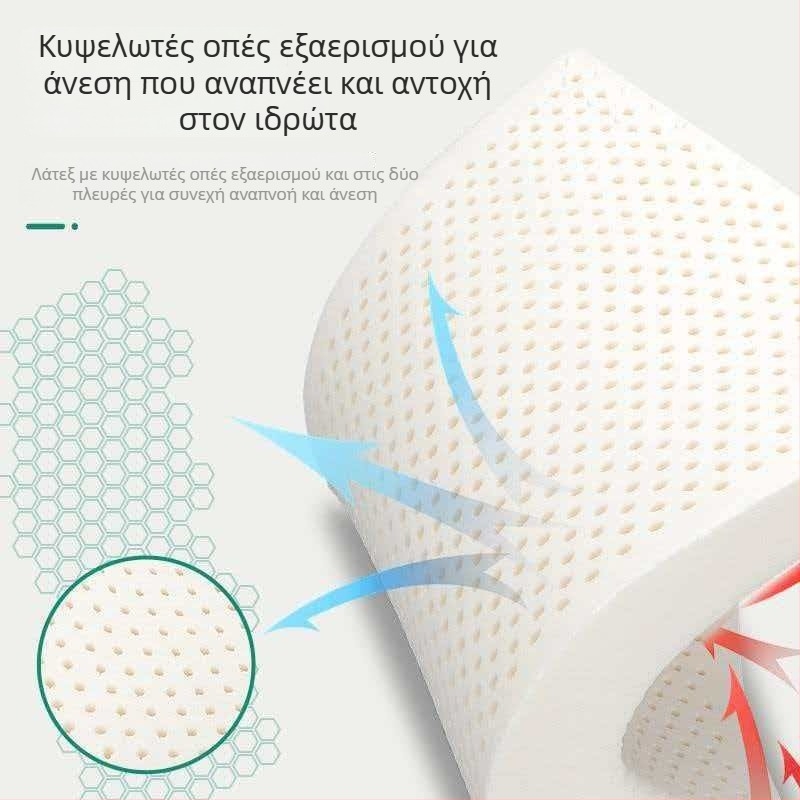 Λάτεξ ορθογώνιο μαξιλάρι με πυρήνα, συσκευασία δώρου για ενήλικες; ύψος 5–10 εκ.; βάρος 0,5–1,0 kg; κάλυμμα από πλυμένο βαμβάκι; συνθετικό λατέξ; κατάλληλο για όλες τις εποχές ύπνου; για οποιαδήποτε θέση ύπνου.