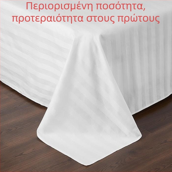 100% βαμβακερό σεντόνι υψηλής πυκνότητας για ενοικιαζόμενα καταλύματα, λευκό, σατέν ύφανση με 40 νήματα, ξενοδοχειακό σεντόνι