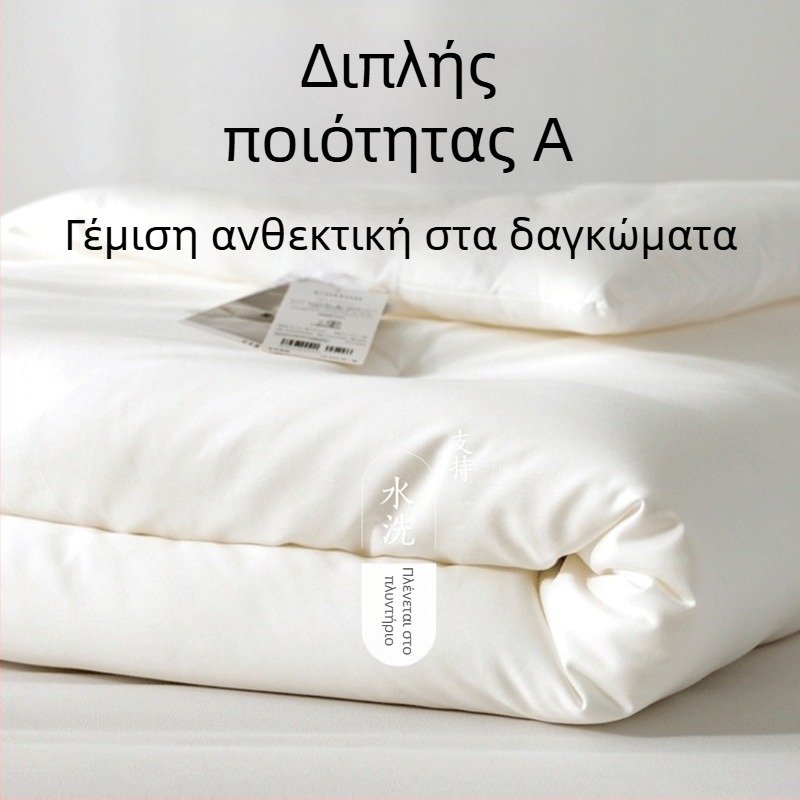 Κουβέρτα από 100% βαμβάκι κατηγορίας Α για όλες τις εποχές, ελαφριά το καλοκαίρι, ζεστή τον χειμώνα, γέμισμα μικροϊνες, σατέν ύφανση