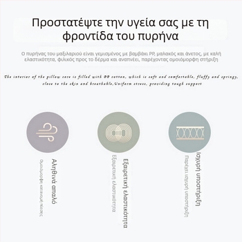 Μαξιλάρι με πυρήνα από καθαρό βαμβάκι, ξενοδοχειακού επιπέδου, πέντε αστέρων για μαθητές και παιδιά, μαλακό ύφασμα, υψηλή ελαστικότητα, ανθεκτικό στα φτερά.