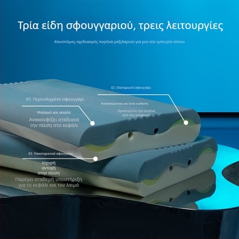 Τέταρτης γενιάς Pro μαξιλάρι βαθύ ύπνο με στήριξη αυχένα, σετ μαξιλαριού με θήκη και πυρήνα μνήμης, αναπνεύσιμο μαξιλάρι ύπνου σε κουτί δώρου