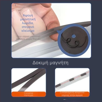 Μαγνητική κουρτίνα δικτύου εισόδου πόρτας, καλοκαιρινή κουρτίνα κατά των κουνουπιών, αυτοκόλλητη μαγνητική κουρτίνα για οικία και επιχειρήσεις, αναπνεύσιμη προστασία από τα έντομα