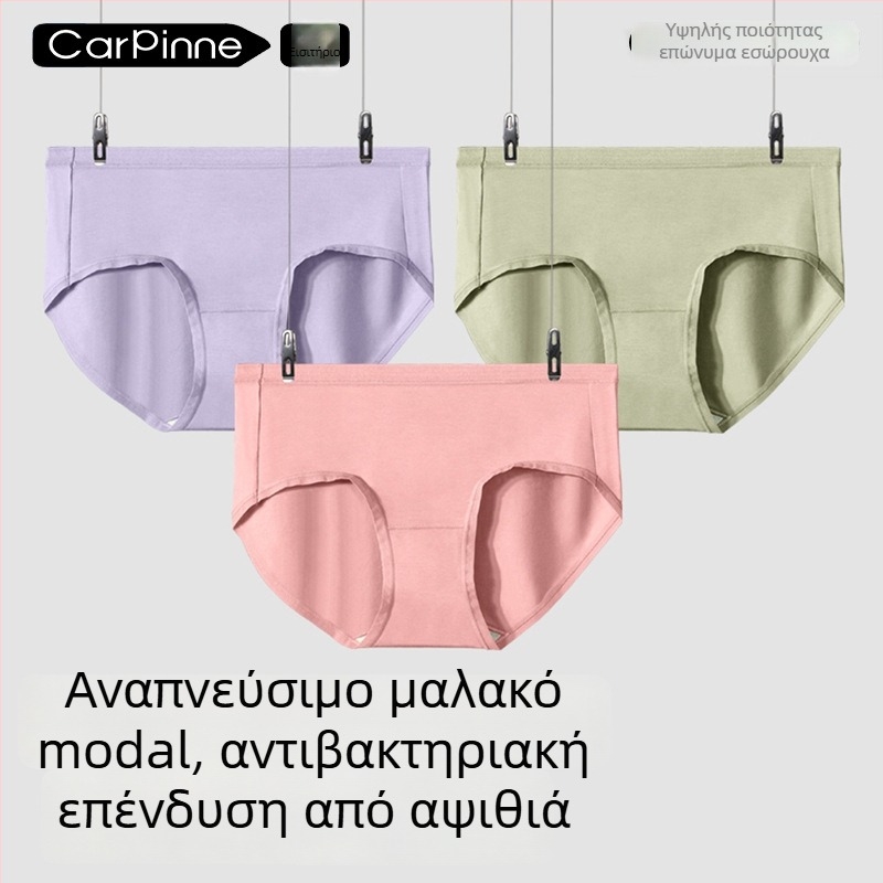Γυναικείο εσώρουχο από Lenzing Modal, 60 τεμάχια, μεσαία μέση, τριγωνικά briefs, ενιαίος σχεδιασμός με mugwort gusset, αναπνεύσιμα