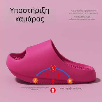 Γυναικεία σανδάλια με στήριξη καμάρας και διόρθωση πρόσθιας κλίσης της λεκάνης, σόλα 4 cm, κατάλληλα για εσωτερική και εξωτερική χρήση, καλοκαίρι.