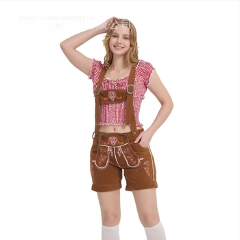 Unisex καφέ ολόσωμη φόρμα με εκτύπωση για το Oktoberfest — κλασικό κοστούμι cosplay