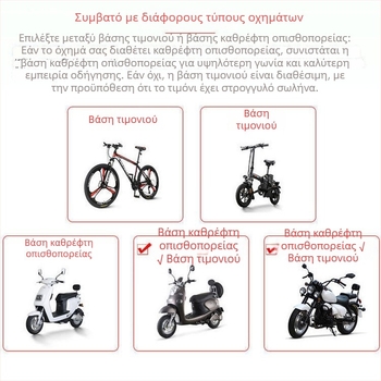 Θήκη-στήριγμα κινητού για τιμόνι μοτοσικλέτας, ηλεκτρικού οχήματος και ποδηλάτων, αδιάβροχο