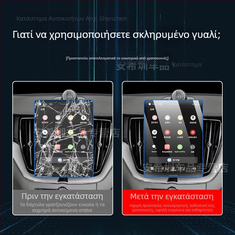 Volvo XC60 Φιλμ προστασίας οθόνης κεντρικού ελέγχου και οργάνων, TPU φιλμ εσωτερικού αυτοκινήτου