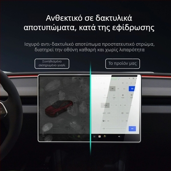 Προστατευτικό οθόνης κεντρικού πίνακα Tesla Model 3 για οθόνες Y/X/S – Αντιδακτυλικό φιλμ και Αντιθαμπωτικό