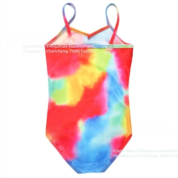 Ολόσωμο μαγιό για κορίτσια με tie-dye print και πεταλούδα, ηλικίες 2–8 ετών