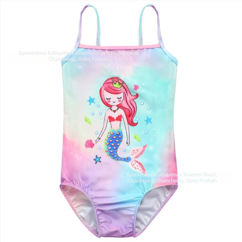 Ολόσωμο μαγιό για κορίτσια με tie-dye print και πεταλούδα, ηλικίες 2–8 ετών