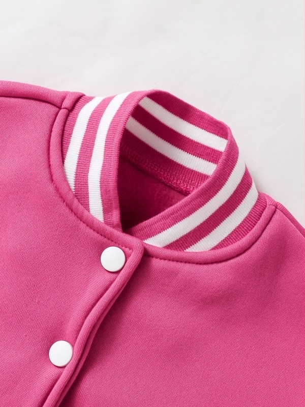Κοριτσίστικος πλεκτός καρντιγάν σε στυλ preppy με αντίθετα χρώματα, χαλαρή ζακέτα τύπου baseball για άνοιξη-φθινόπωρο, κατάλληλο για ηλικίες 4–14 ετών