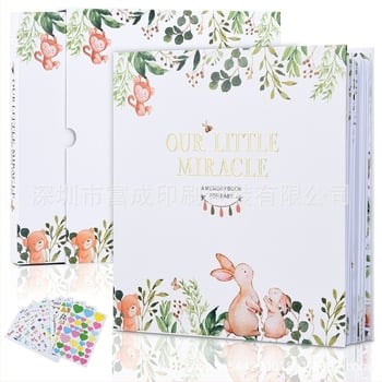 Hello Baby Βιβλίο Ανάπτυξης και Scrapbook DIY Άλμπουμ Φωτογραφιών