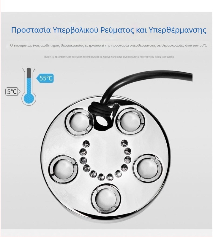Ψεκαστήρας τοπίου με LED φώτα και πολλαπλές κεφαλές ατμοποίησης, μεγάλη εκπομπή ομίχλης, περίβλημα από ολόκληρο χαλκό, κατάλληλος για μπονσάι, βραχοκήπο και υδάτινα στοιχεία