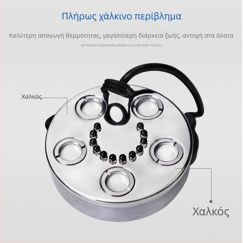 Ψεκαστήρας τοπίου με LED φώτα και πολλαπλές κεφαλές ατμοποίησης, μεγάλη εκπομπή ομίχλης, περίβλημα από ολόκληρο χαλκό, κατάλληλος για μπονσάι, βραχοκήπο και υδάτινα στοιχεία