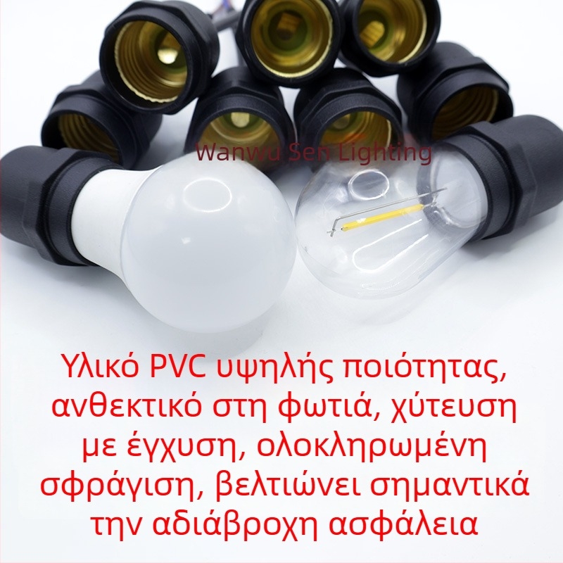 Ε27 εξωτερική αδιάβροχη κεφαλή λαμπτήρα για βιομηχανικές φάρμες, φωτισμός ζώων με αλυσίδες λαμπτήρων