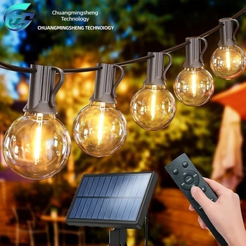Προσαρμοσμένες 24V ηλιακές LED γιρλάντες G40 με τηλεχειριστήριο – εξωτερική ατμόσφαιρα για κάμπινγκ και κήπο
