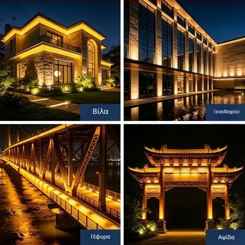 DMX LED φως τοίχου πλυσίματος, εξωτερικό αδιάβροχο φως περιγράμματος για προσόψεις, σκάλες και εξωτερικό περιβάλλον