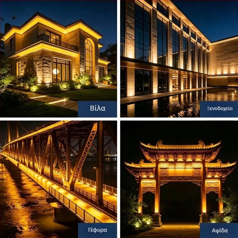 DMX LED φως τοίχου πλυσίματος, εξωτερικό αδιάβροχο φως περιγράμματος για προσόψεις, σκάλες και εξωτερικό περιβάλλον