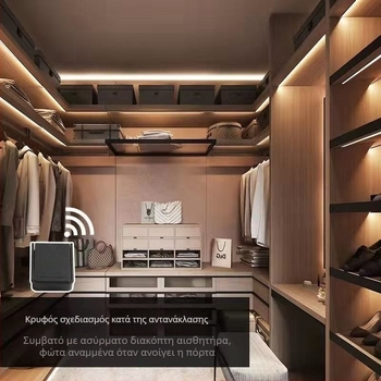 Λωρίδα LED με αισθητήρα κίνησης για ντουλάπες, ενσωματωμένο γραμμικό LED για κουζίνα και βιτρίνες